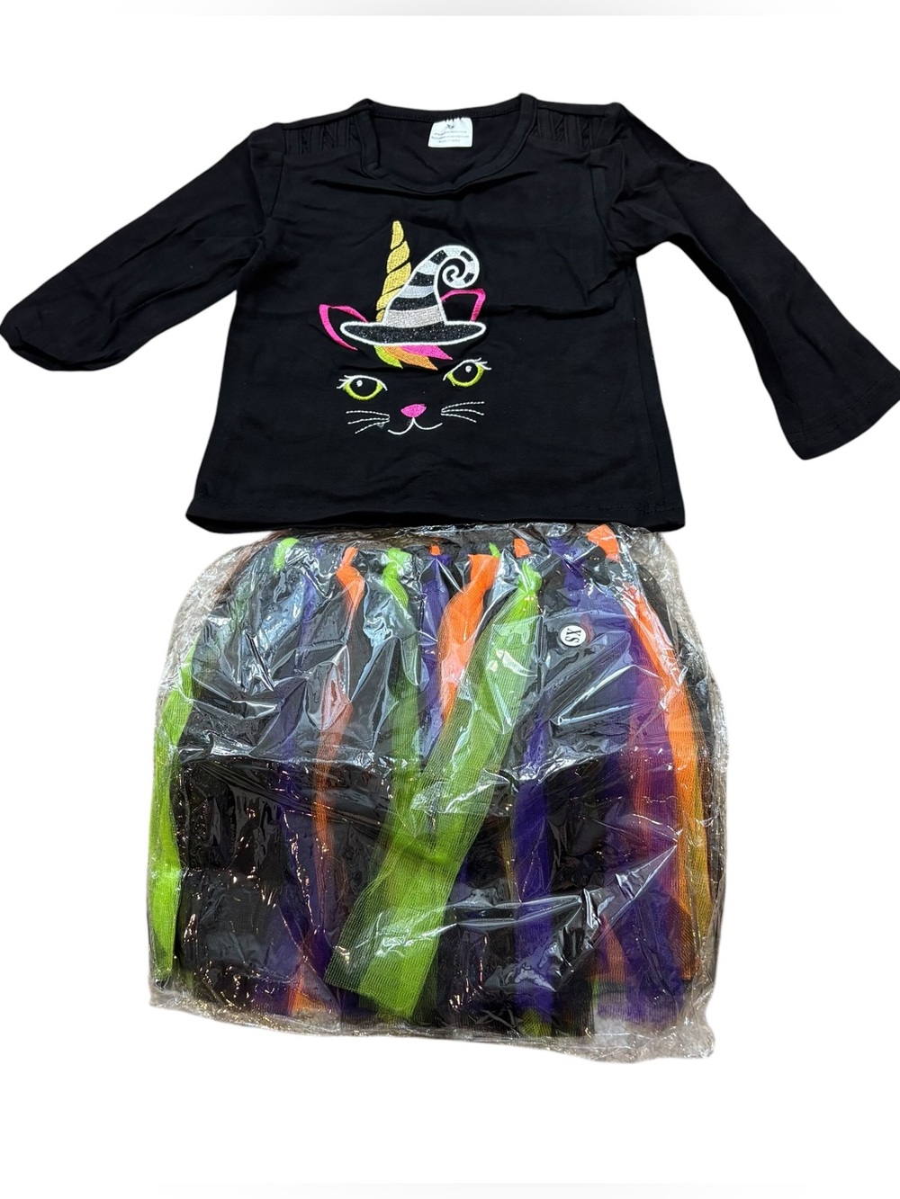 Brand new in Package Girls Halloween Outfit Top and Tutu Size XS